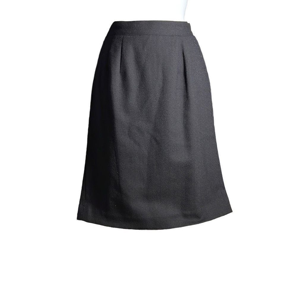 Lord & Taylor The American Petite Women's Pure New Wool Black Skirt Size SP